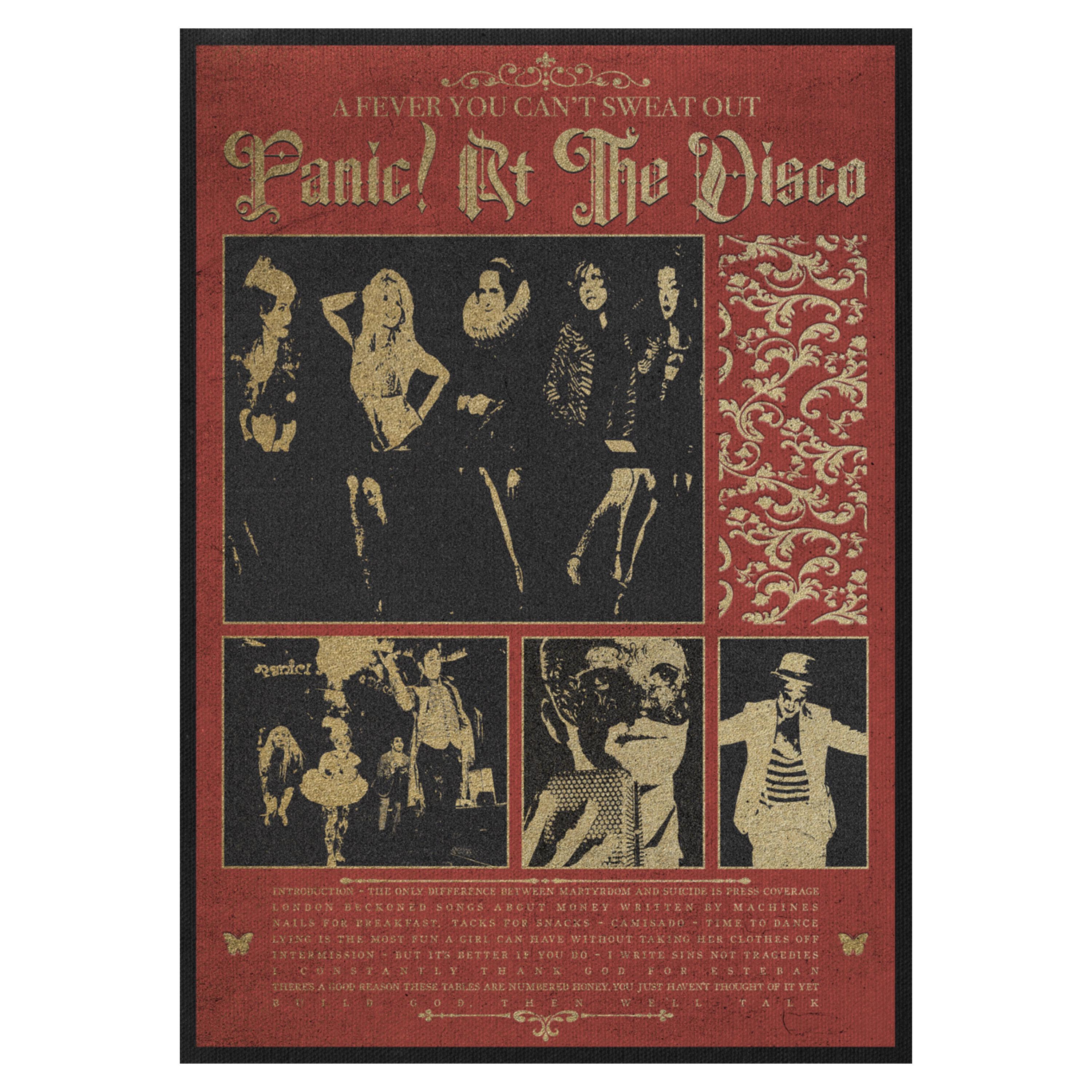 Panic! At The Disco A FEVER Album Poster, Vintage Brutalist Style Music Poster