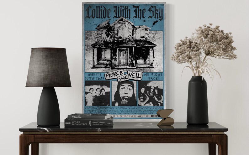 Pierce the Veil COLLIDE Album Poster, Vintage Brutalist Style Music ...