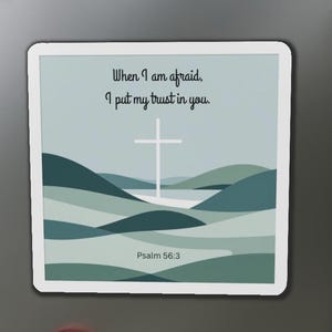 Inspirational Magnets, Christian Quote Magnet, Christian Magnet, Religious Magnet, Bible Verse Magnet, Positive Message, No Fear Reminder