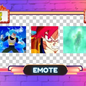 anime Dragon Ball Z Goku emotes