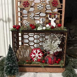 Natale, vassoio a più livelli, decorazioni natalizie, decorazioni per la casa, fatto a mano, artigianato, vassoio a più livelli natalizio, decorazioni