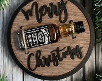 Jack Daniels Ornament, Mini Bottle, Alcohol Gift  *Ornament only, alcohol or bottle not included*