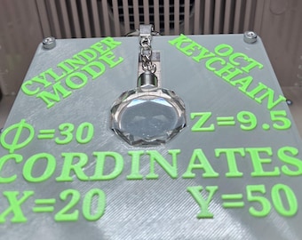 xTool F2 Ultra UV octagon keychain Jig for crystal engraving