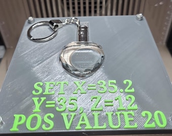 Xtool F2 Ultra UV Crystal Heart Keychain Jig – 3D Printed PETG Alignment Fixture Kit