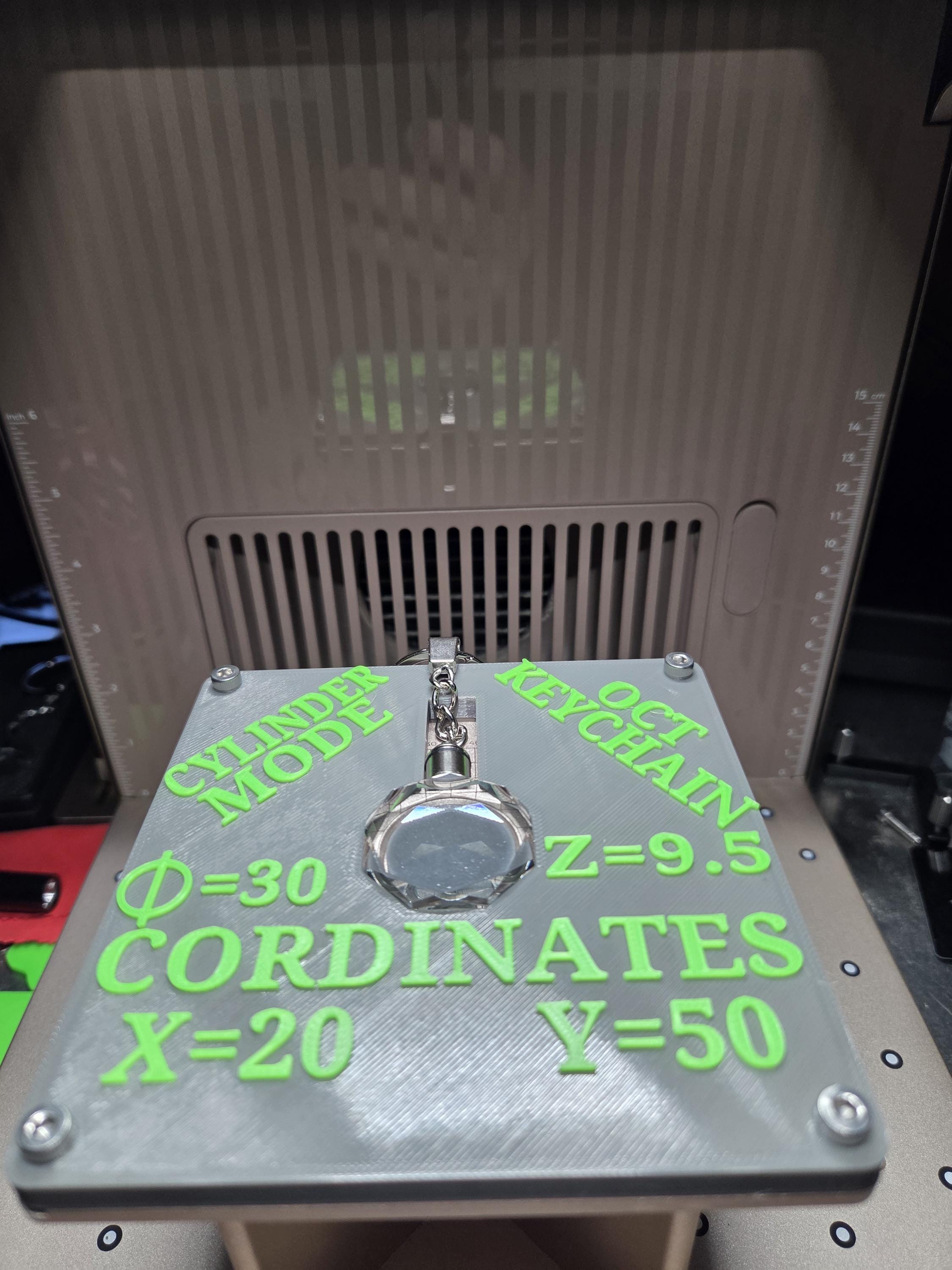Xtool F2 Ultra UV Octagon Keychain Jig for Crystal Engraving - Etsy