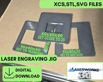 XTool F2 Ultra UV Crystal Alignment Jig (stl, xcs, svg) 3D Print or Laser