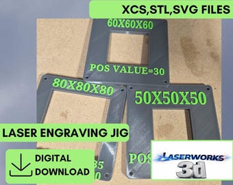 XTool F2 Ultra UV Crystal Alignment Jig (stl, xcs, svg) Digital Download