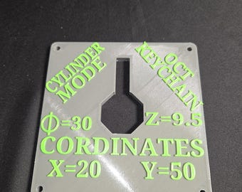 xtool f2 uv octagon crystal keychain jig 31.20x10mm