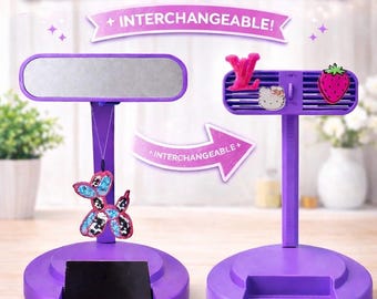 Freshie Display Stand | Mirror or Vent Attachment | Interchangeable Holder