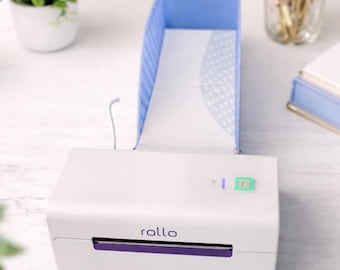 Rollo etiketthållare | Termoskrivarorganisatör, fraktetikettfack, 3D-utskriven dispenser