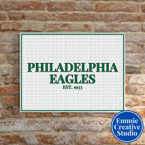 Philadelphia Eagles Poster, &quot;Fly Eagles Fly&quot; Word Art, Super Bowl LIX Champions, Super Bowl LII Champions, Digital Download