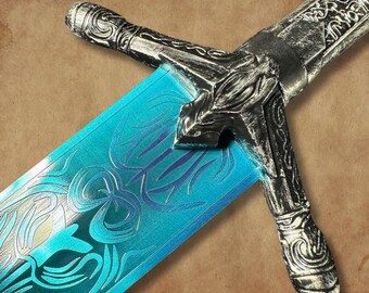 Réplica de la Espada Sagrada de la Luna / Espada Magna del Anillo de Elden de Dark Souls / Espada de cosplay de metal de tamaño real, regalo de fantasía coleccionable