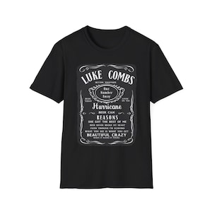 Luke Combs Country Western Music Unisex Softstyle T-Shirt, Graphic Tee, Concert Shirt, Music Lover Gift, Vintage Style Tee