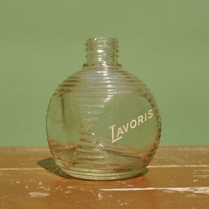 1950s Lavoris bottle, clear glass bottle or vase, excellent condition image 2