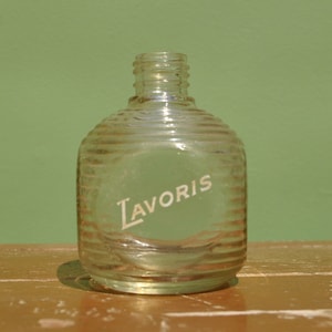 1950s Lavoris bottle, clear glass bottle or vase, excellent condition image 1