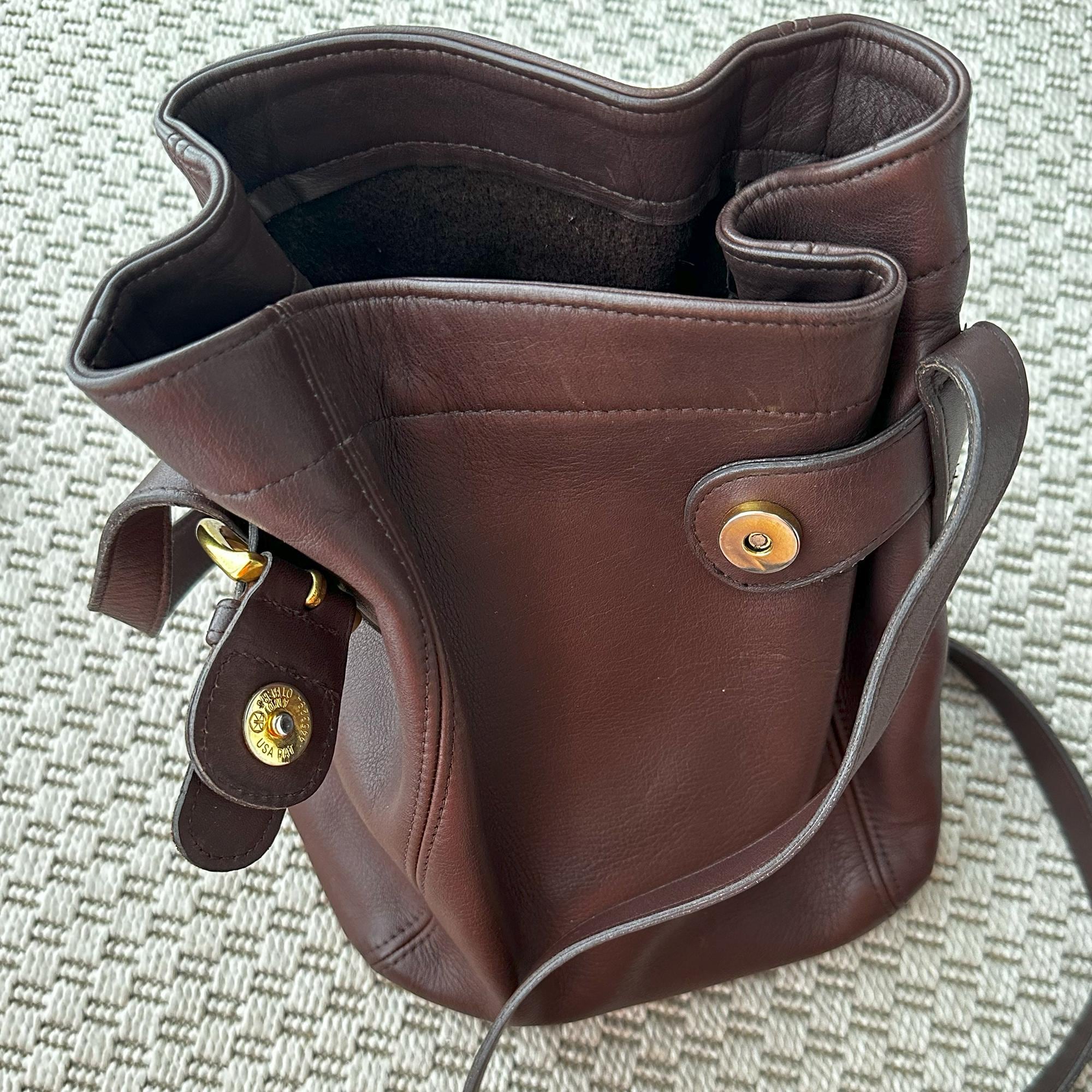 Coach Vintage Belted Pouch Bag 4156 Mahogany With Brass - SOHO