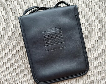 Vintage Coach Leather Passport Pouch: Black Hipster Bag, Style