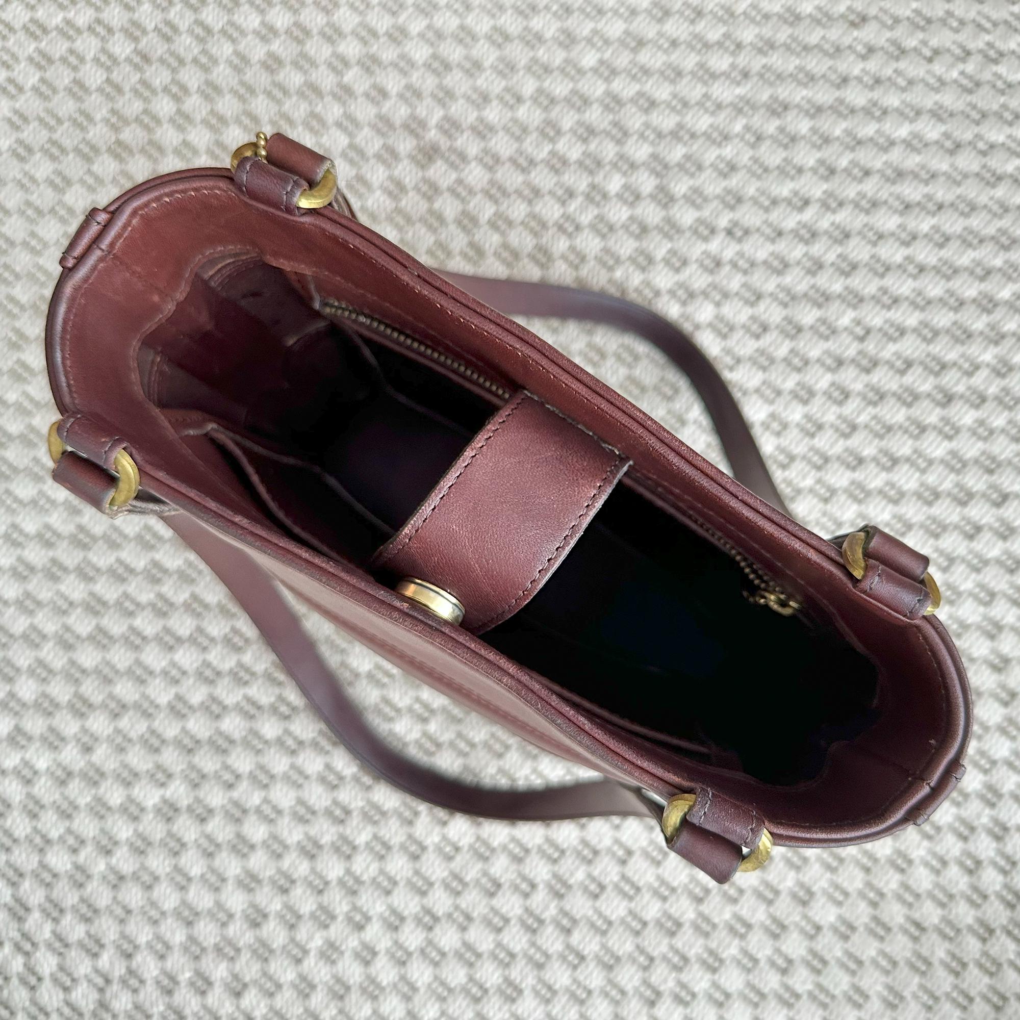 Vintage Coach Tribeca Bucket Bag 9099 - Mahogany With Brass - Etsy
