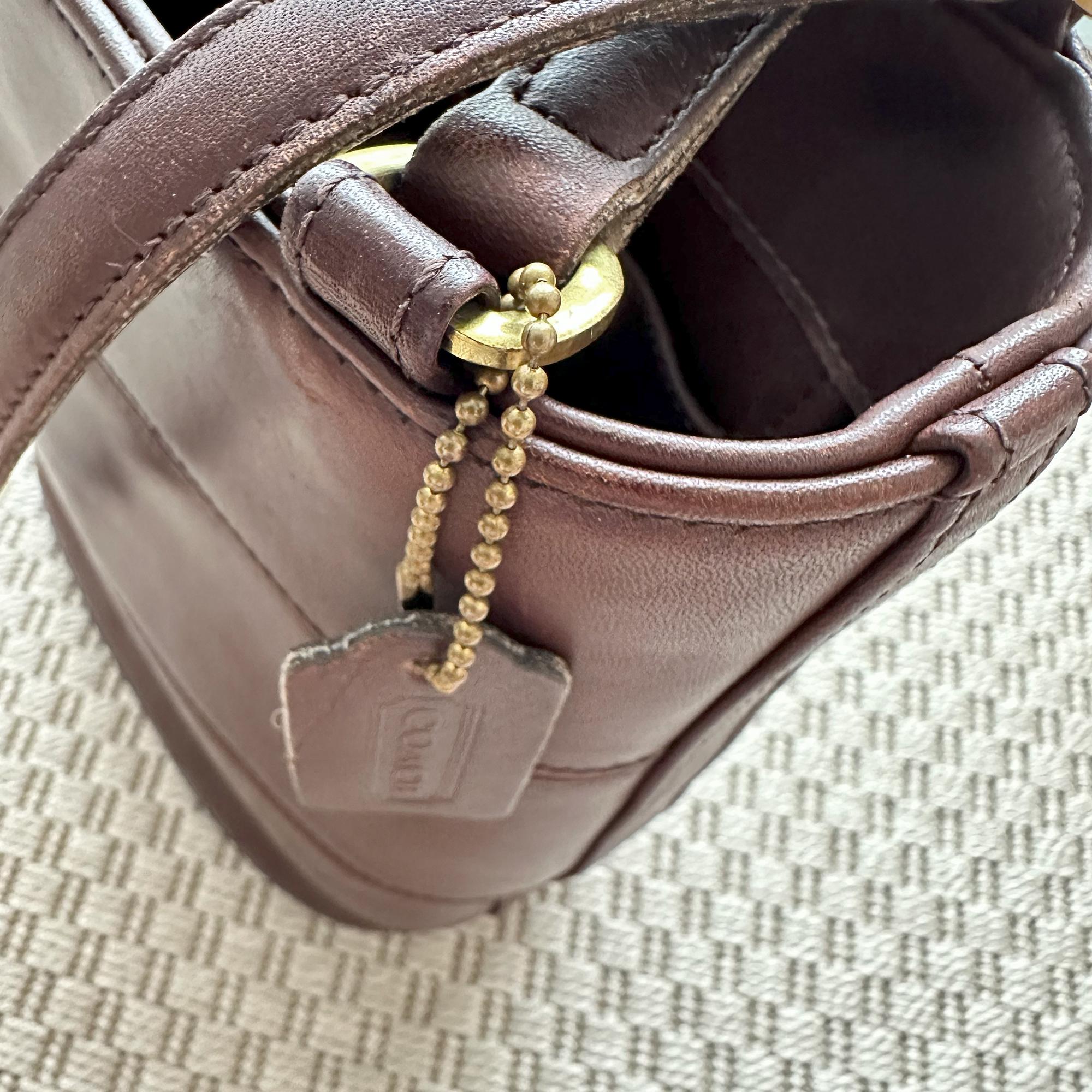 バッグ Vintage Coach Tribeca Bucket Tote Bag Vintage Coach Tribeca Bucket Bag 9099 - Mahogany With Brass