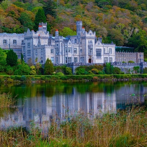 Stunning Irish Castle Reflection in Autumn – Fine Art Photography Print