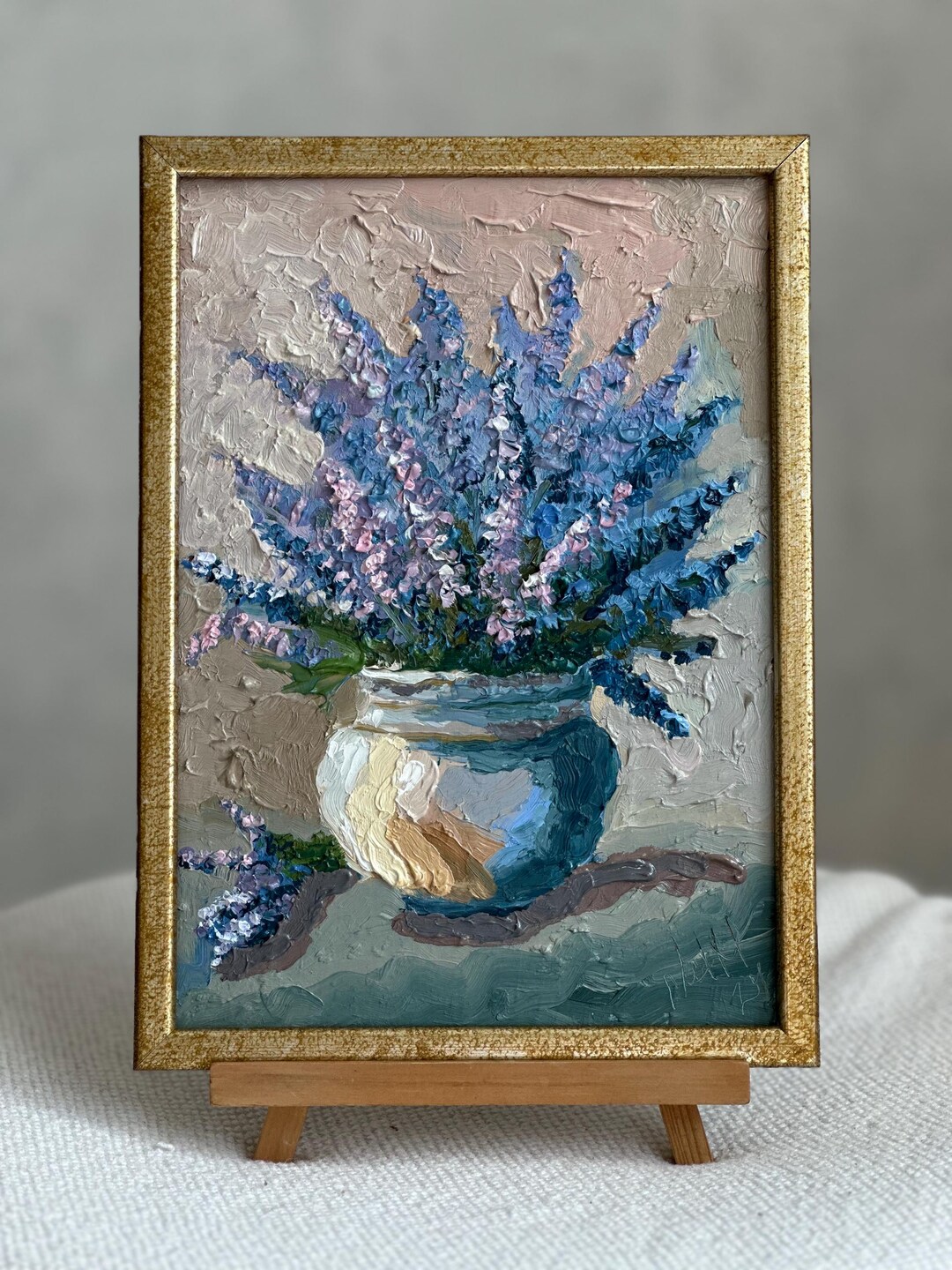 Lavender Painting Floral Original Art Provence Impasto Painting Flowers ...