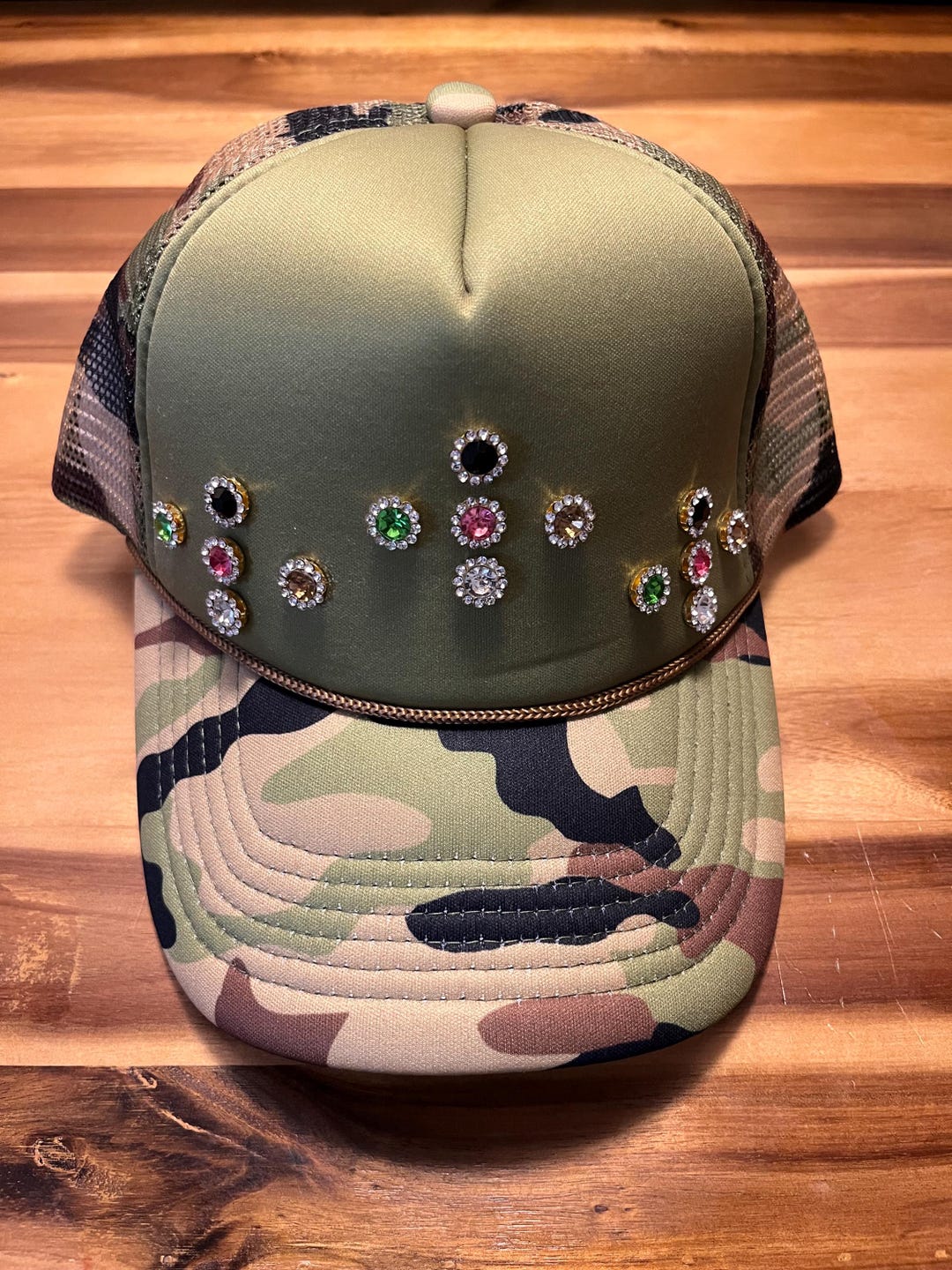 Rhinestone Trucker Hat - Etsy