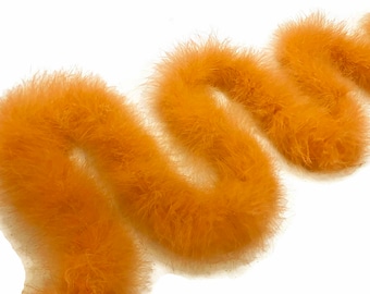 Marabou Boa, 2 Yards - Goldgelbe Türkei Mittelgewicht Marabou