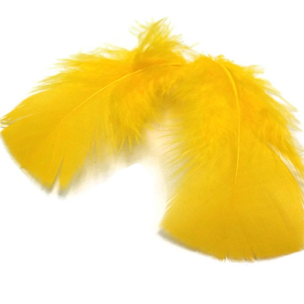 Plumes de dinde, 1 paquet - Golden Yellow Turkey T-Base Body Plumage Feathers 0.50 oz. Craft Cosplay Fournisseur : 148