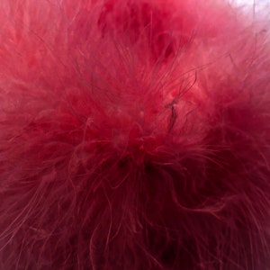 Puede incluir: Primer plano de un boa de plumas de color rosa intenso y esponjoso. El boa est&aacute; hecho de plumas suaves y delicadas que est&aacute;n dispuestas en una textura densa y esponjosa.