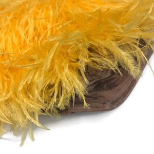 Ostrich Fringe Feathers, 6 Inch Strip Golden Yellow Ostrich Fringe Trim Feather : 3162 image 7