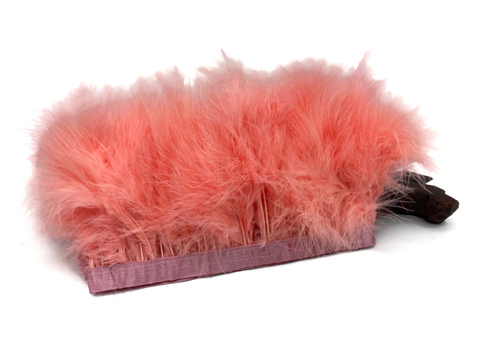 Marabou Trim 1 Yard Peach Marabou Turkey Fluff Feather Etsy