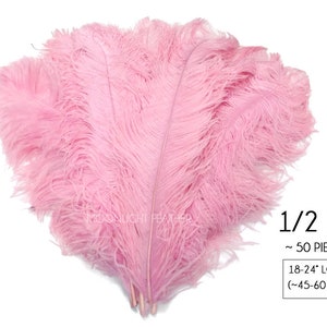 Huge Wedding Feathers 1/2 Lb. 18-24 Baby Pink Large | Etsy
