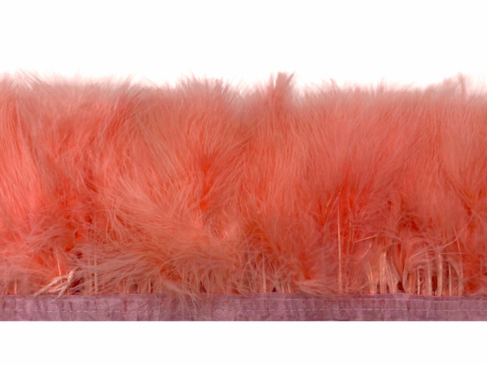 Marabou Trim 1 Yard Peach Marabou Turkey Fluff Feather Etsy