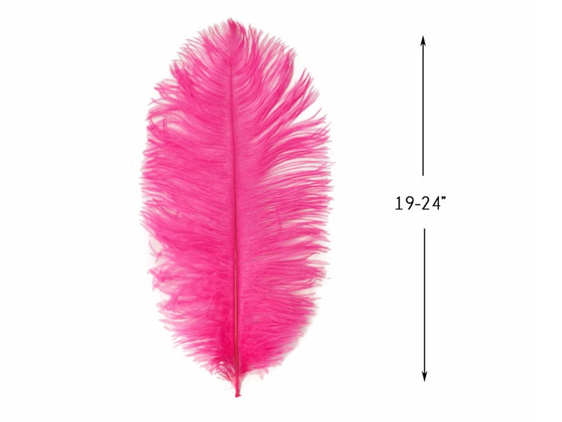 2140 Pink Ostrich Feathers 10 Pieces 19-24 Hot Pink Ostrich Dyed Drabs Body Feathers Party Centerpiece Costume Supplier