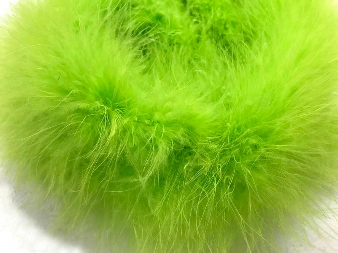 Marabou Boas 2 Yards Lime Green Turkey Medium Weight Etsy