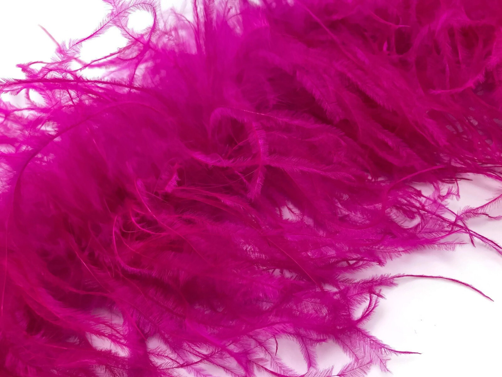 2 Yards - Candy Pink 3 Ply Ostrich Medium Weight Fluffy Feather Boa