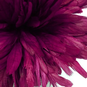 USA SÄLJARE, 2,5 tums remsa - 8-10" fuchsia rosa trådad naturlig blekning och färgade coque-stjärtar fjädrar Halloween karneval kostym hantverk: 279