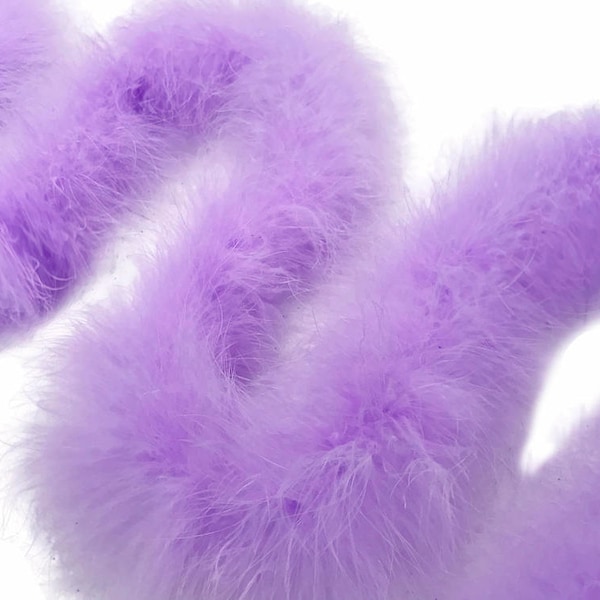 Marabou Boa, 2 Yards - Lavender Turkey Medium Weight Marabou Feather Boa 25 Gram Halloween Craft Supply : 2250