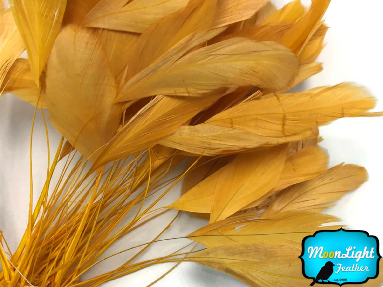 Wholesale Rooster Feathers 1 Yard GOLD Stripped Coque Tail Etsy