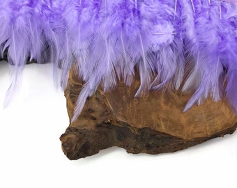 Rooster Trim Supply, 1 Yard - Lavender Rooster Neck Hackle Saddle Feather Wholesale Trim Craft DIY : 3180