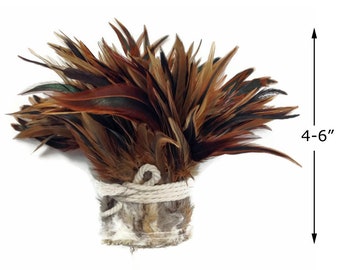 Fly Tying Feathers, 1 Dozen - Orange Grizzly Rooster Chickabou Fluff  Feathers