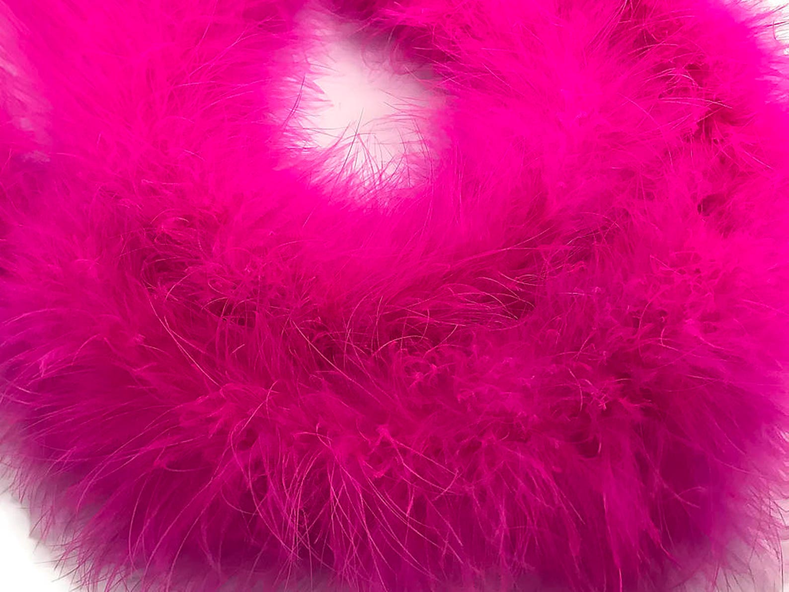 Pink Marabou Boa 2 Yards Hot Pink Turkey Medium Weight | Etsy