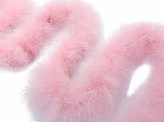 Marabou Boa 2 yardas bebé rosa Turquía medio peso Marabou | Etsy México