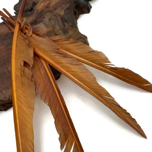 Goose Feathers, 10 Stuks - Lichtbruine Goose Pointers Lange Primaries Wing Feathers Halloween Craft Leverancier: 4976