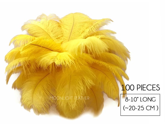Lime Green Ostrich Feathers drabs Wholesale 100 Pieces 8-10 inch