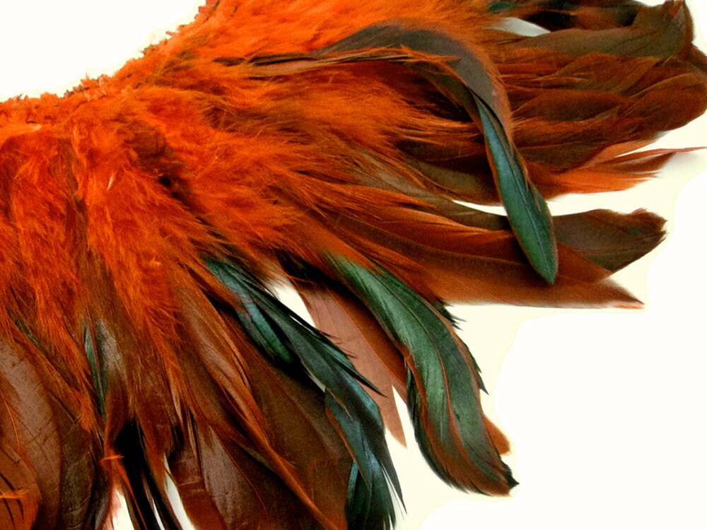 Zucker Feather Products Rooster Schlappen-Half Bronze - 8-10 inch - Natural