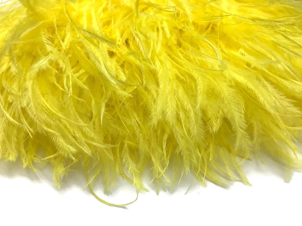 Ostrich Feathers 10 Yards Yellow Ostrich Fringe Trim - Etsy