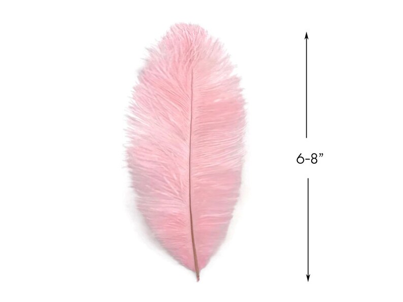 11-13/" HOT PINK Ostrich Dyed Drabs Feathers 10 Pieces