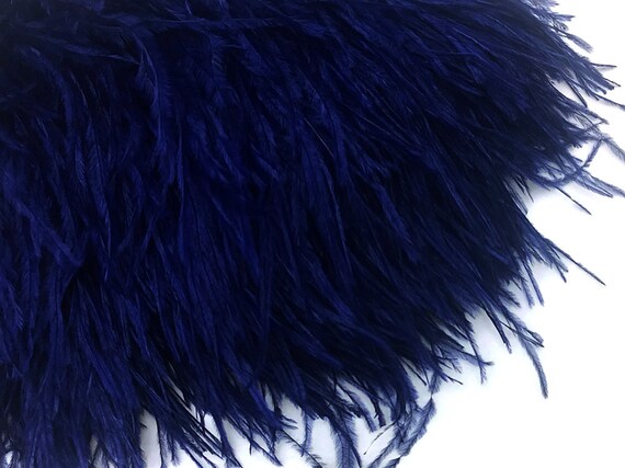 Vente en gros de 10 verges - - - plumes d’autruche bleu marine frange garniture gros plume (en vrac) : 4515 07aadf Vente en gros de 10 verges - - - plumes d’autruche bleu marine frange garniture gros plume (en vrac) : 4515 07aadf