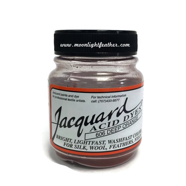 Feather, Silk, Wool, Cashmere and Yarn Dyes - DEEP ORANGE Jacquard Acid Dyes - 1/2 Oz : 3712